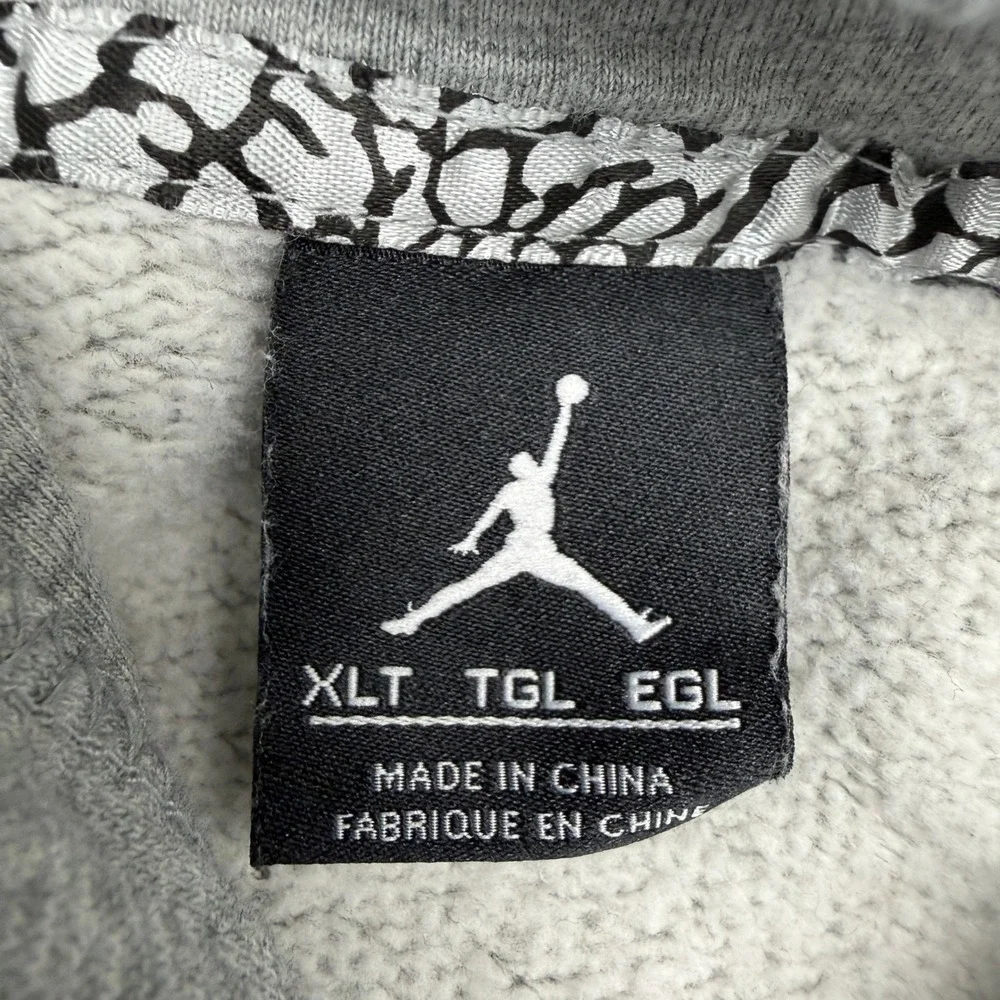 Jordan Snap Up Hoodie Mens XLT Gray‎ Black Yellow Colorblock Jumpman Logo